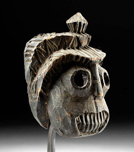 19TH C. NEPALESE WOOD FESTIVAL MASK