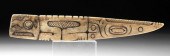 19TH C. NORTHWEST COAST BONE Z