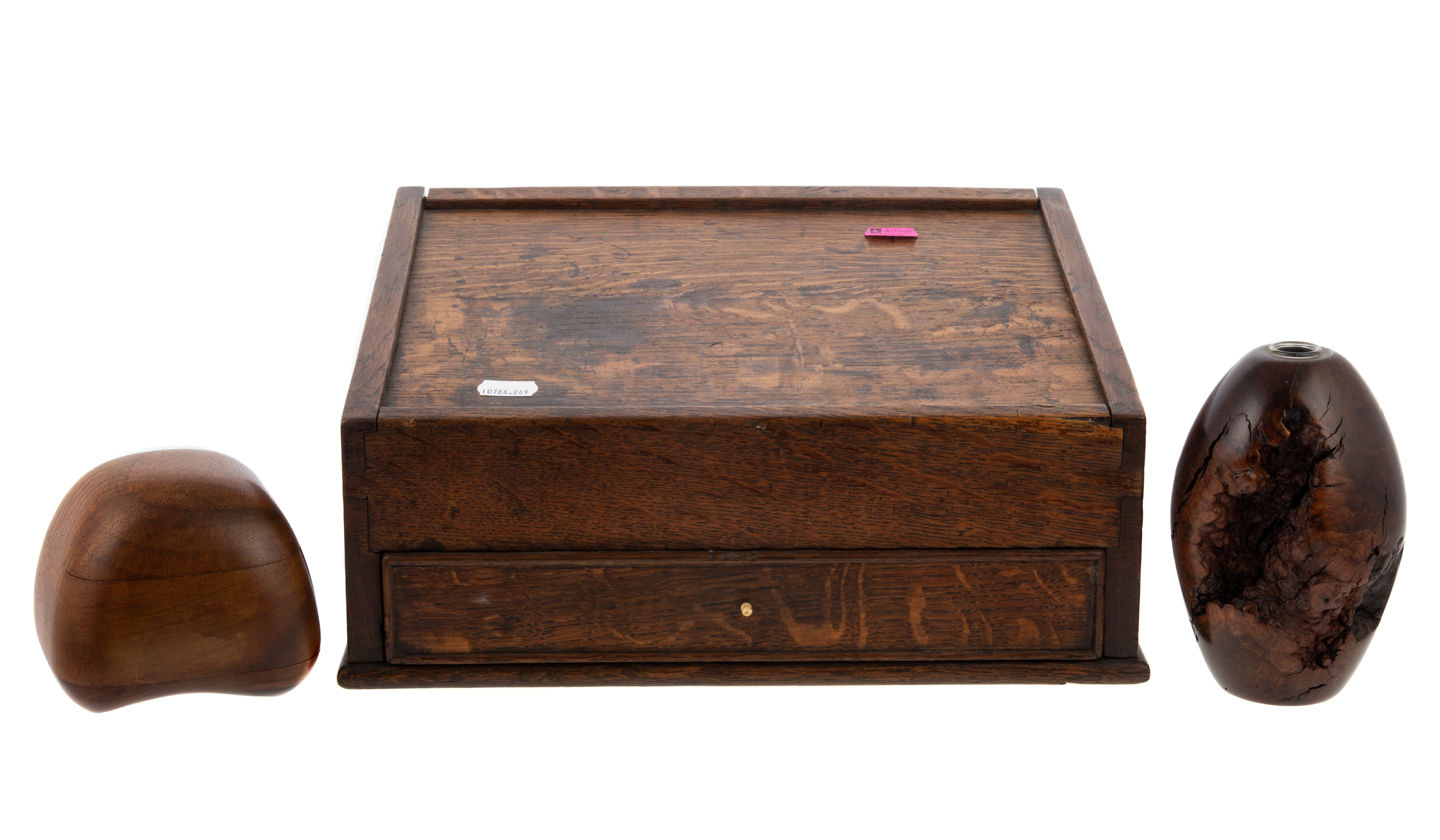 19TH C. OAK TRAVELING DESK