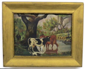 19TH C. O/B OF BULLS AND COWS