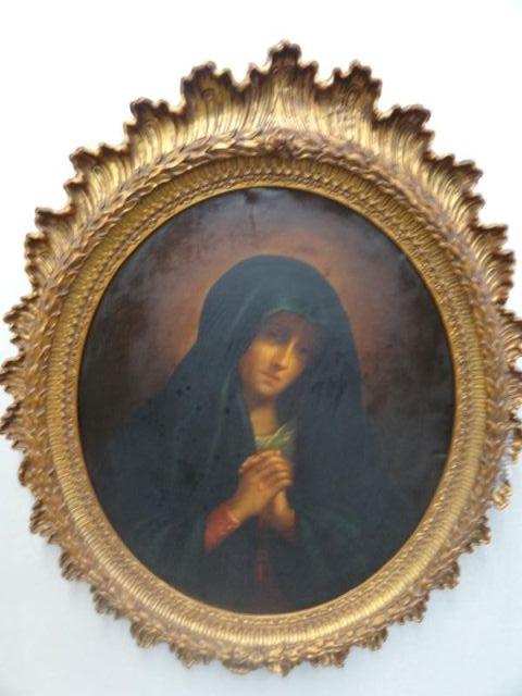19th C O/C ''Madonna in Sorrow''