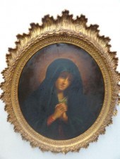 19th C O/C ''Madonna in Sorrow