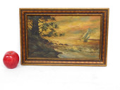 19TH C. O/C PAINTING OF A  SCH