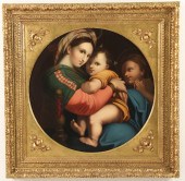 19TH C. O/C PAINTING OF MADONN