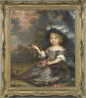 19TH C. O/C, PORTRAIT OF YOUNG