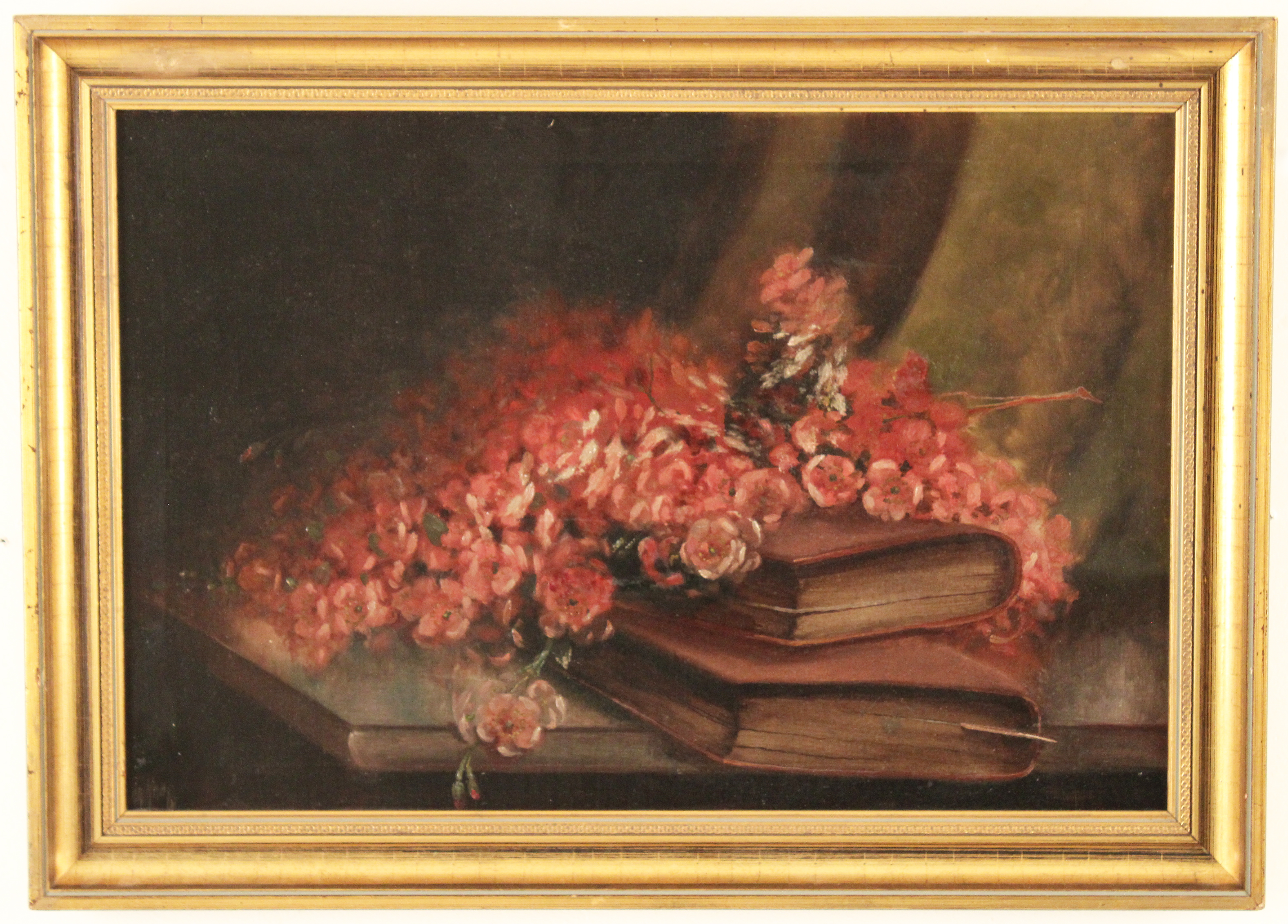 19TH C. O/C STILLIFE PAINTING,