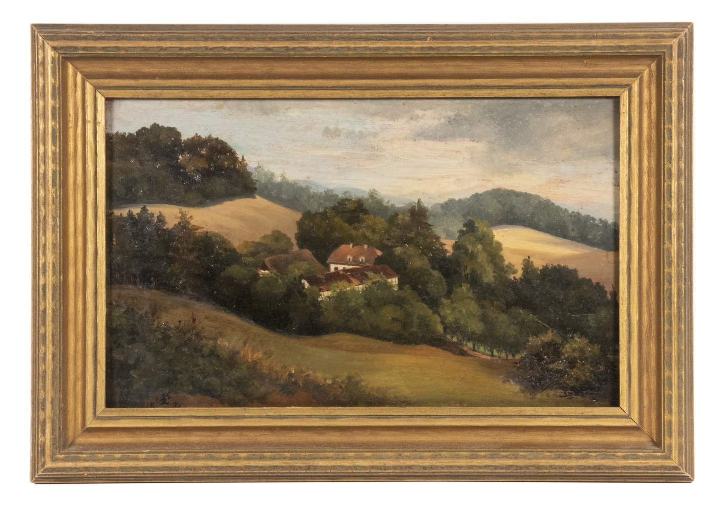 19TH C. OIL OF AN ENGLISH TUDOR