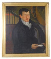 + 19TH C. OIL ON CANVAS, PORTR