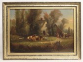 19th c. oil on artist board la