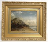 19th c. oil on board view from
