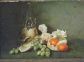 19TH C. OIL ON BOARD, STILL LI