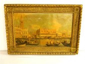 19th C. oil on canvas in the m