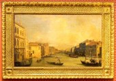 19th C. oil on canvas in the m