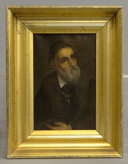19th c. oil on canvas painting of a
