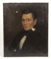 19th c. oil on canvas portrait