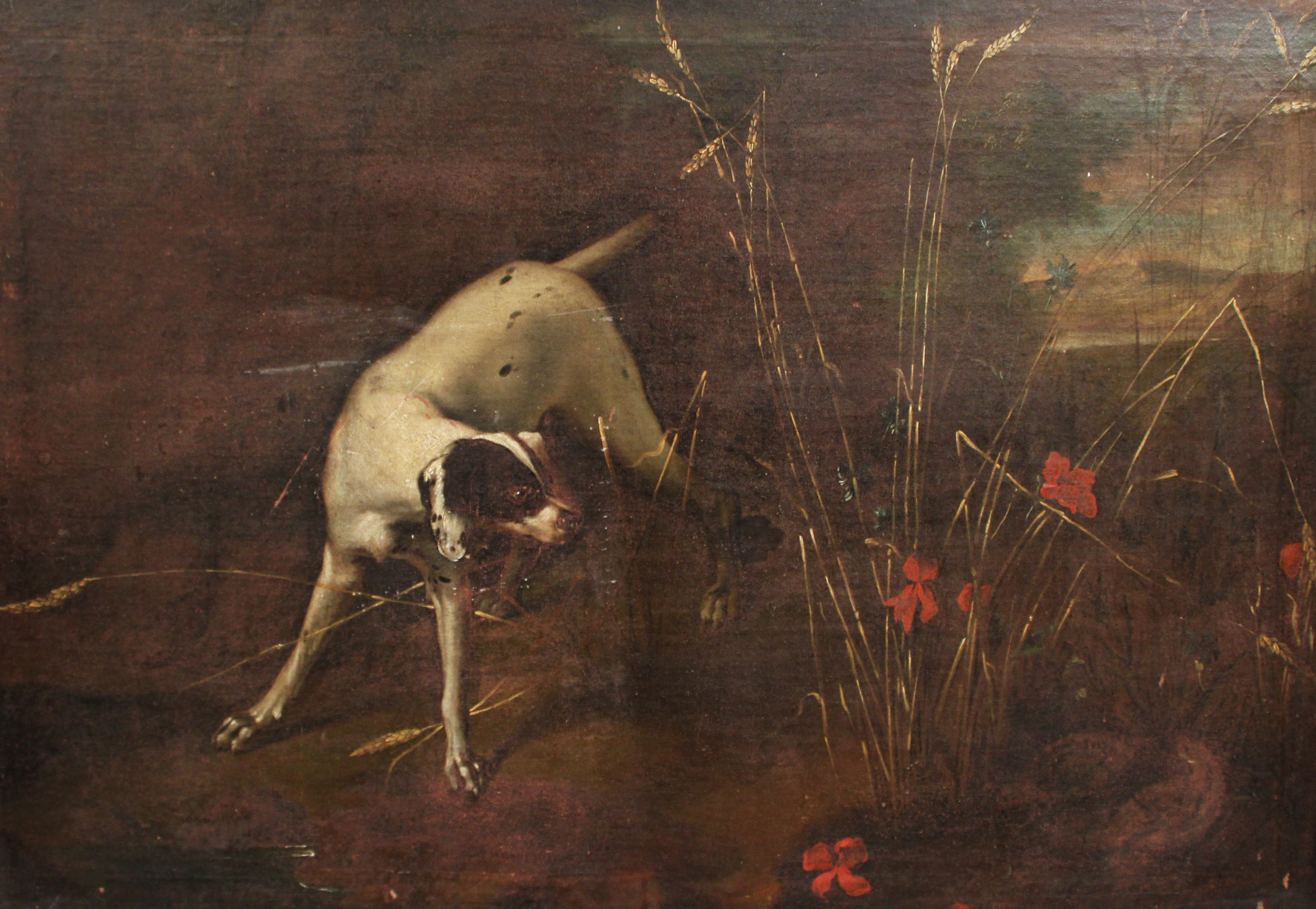 19TH C. OIL ON CANVAS PAINTING OF
