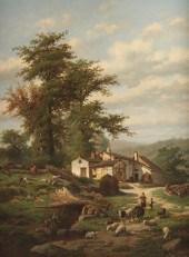 19TH C. OIL ON CANVAS SIGNED G