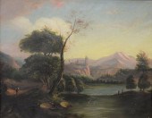 19TH C. OIL ON CANVAS RIVER LA