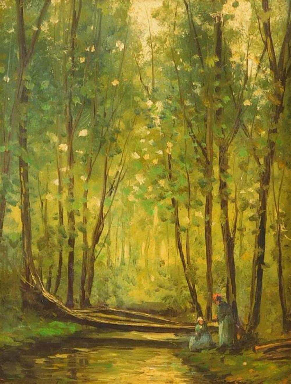 19TH C. OIL ON PANEL, VERDANT