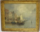 19TH C OIL PAINTING ON CANVAS
