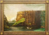 19TH C. OIL PAINTING, VOYAGE O