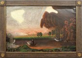 19TH C. OIL PAINTING, VOYAGE O