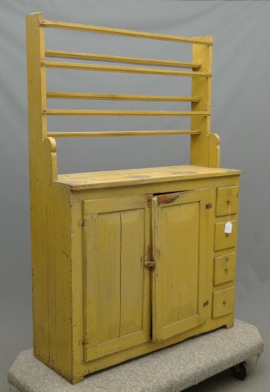 19th c. open top cupboard having