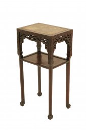 19TH C. ORIENTAL CARVED TEAKWO