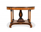 19TH C. OVAL BIEDERMEIER CENTE