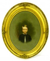 19th C. oval portrait of Arthu