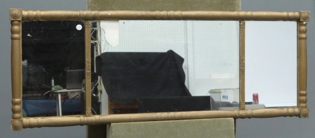 19th c. overmantle mirror. 21'' x