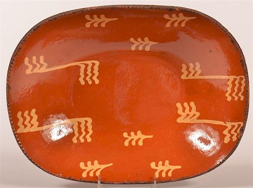 19TH C. PA BOLD YELOW SLIP