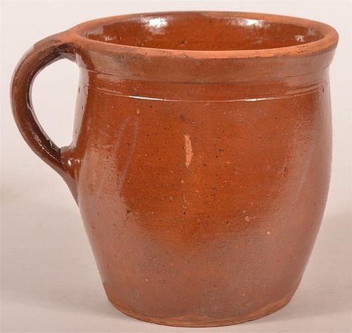 19TH C. PA REDWARE GLAZED POTTERY