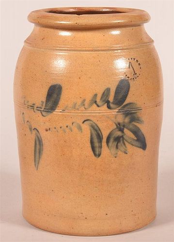 19TH C. PA STONEWARE JAR W/