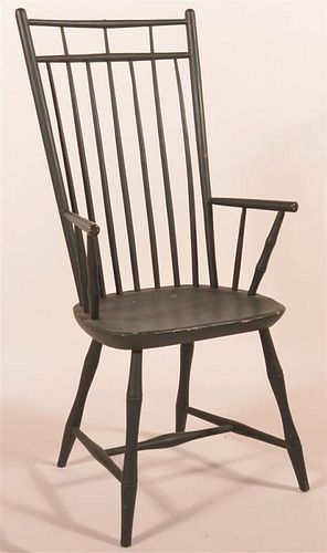 19TH C. PA TALL BACK WINDSOR ARM
