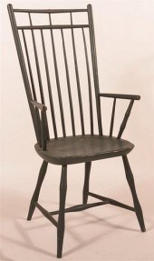 19TH C. PA TALL BACK WINDSOR A