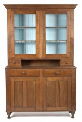 19TH C. PA WALNUT TWO PART DUT