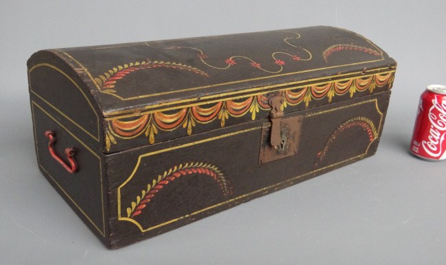 19th c. paint decorated dometop