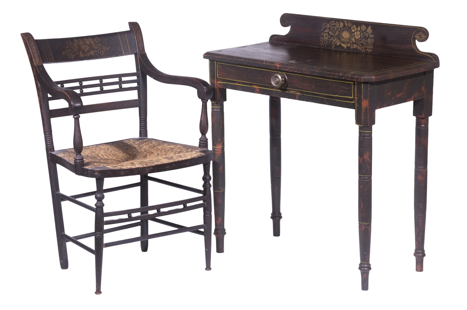 19TH C. PAINT DECORATED DRESSING