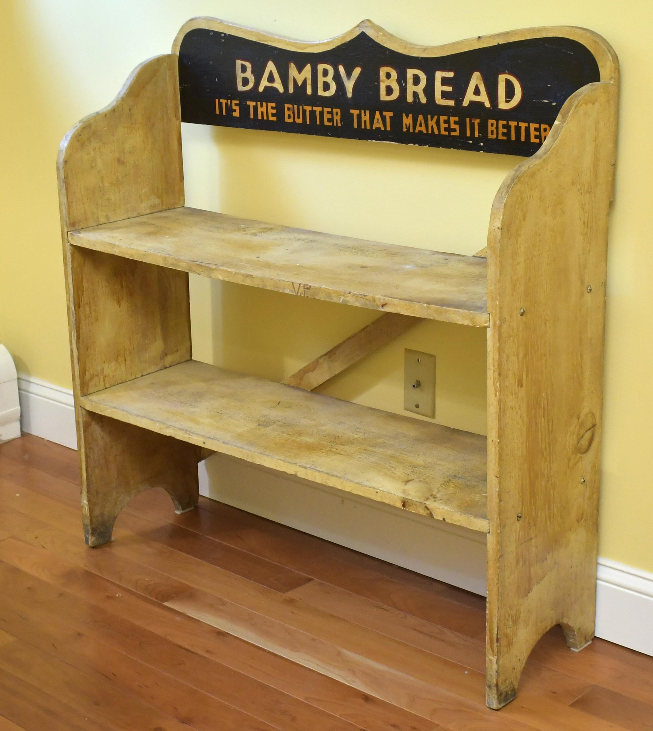 19TH C. PAINTED BAMBY BREAD DISPLAY