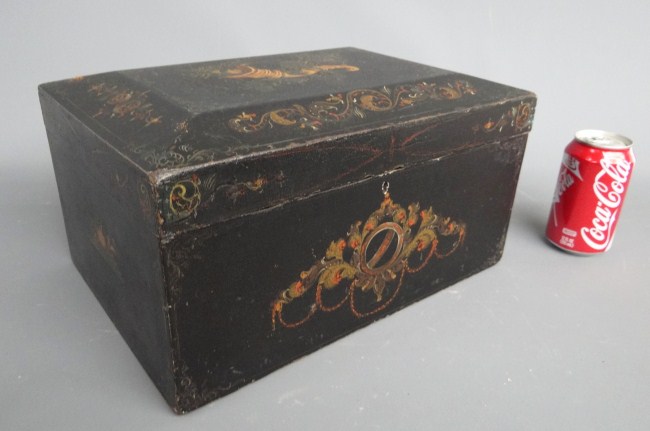 19th c. painted decorated box