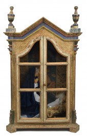 19TH C. PAINTED EUROPEAN TWO D