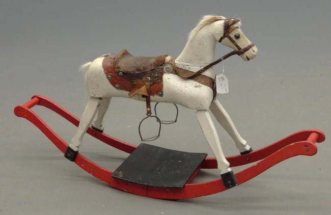 19th c. painted rocking horse. 48''
