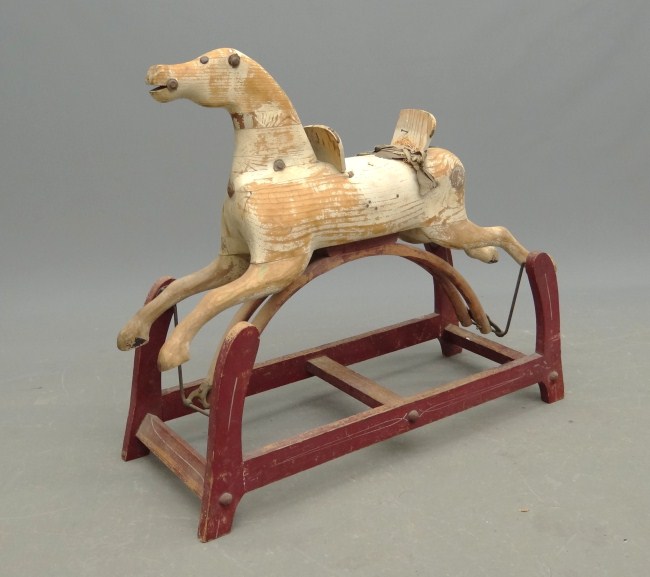 19th c. painted rocking horse.