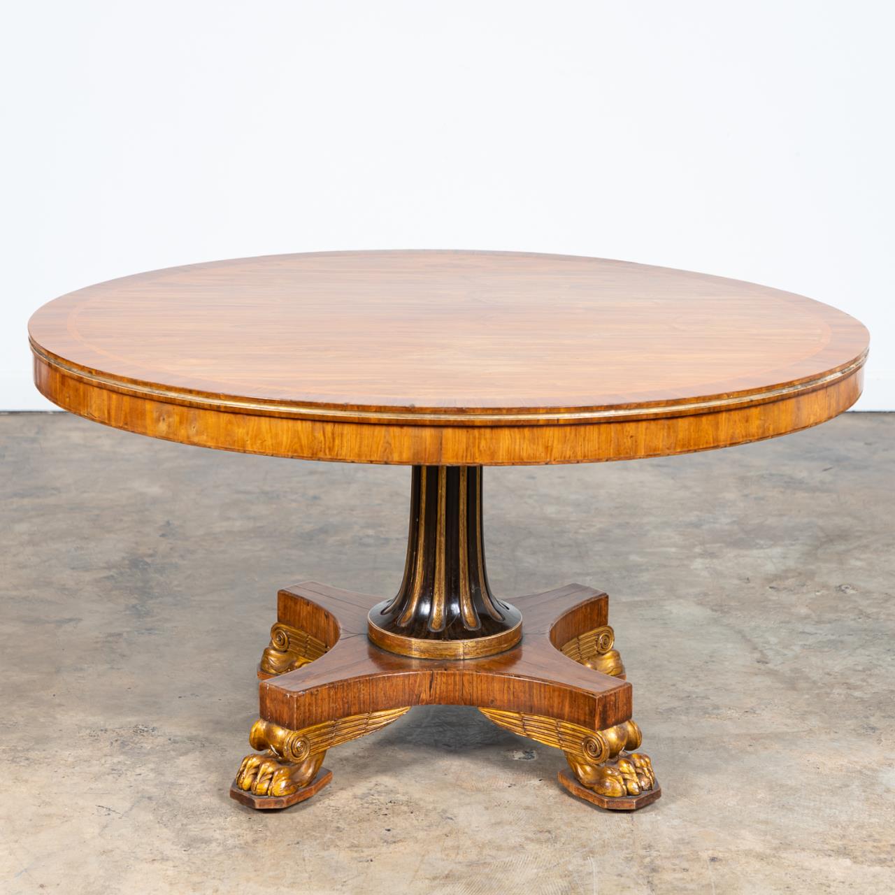 19TH C. PARCEL GILT & EBONIZED