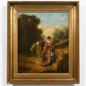 19TH C. PASTORAL GENRE SCENE,