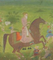 19TH C. PERSIAN PORTRAIT OF AN