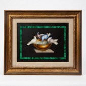 19TH C. PIETRA DURA 'DOVES OF