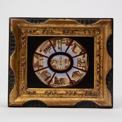 19TH C. PIETRA DURA 'NINE VIEWS