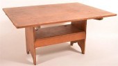 19TH C. PINE TILT TOP BENCH TA